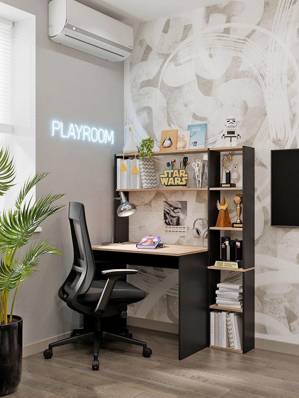 Стол письменный, стол компьютерный, белый,120х60