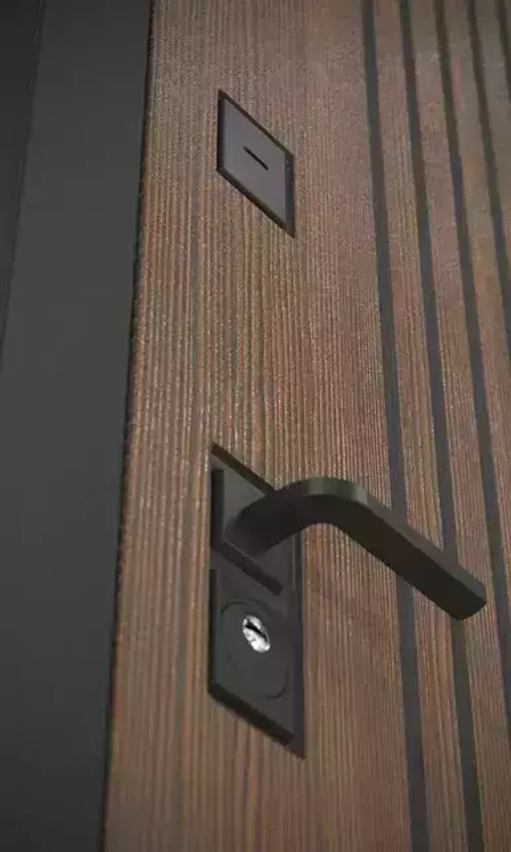 Входная металлическая дверь Бункер HIT Хит B-02 / зеркало ассиметричное тонированное ФЛЗ-618 Кварц черный