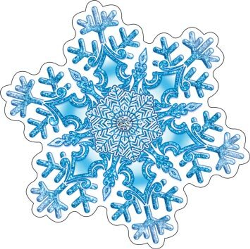 Украшение на скотче 10*10см "Снежинка"