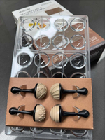 Набор для шоколадных конфет Полусфера 01 и шоко штампы A, Silikomart, Италия