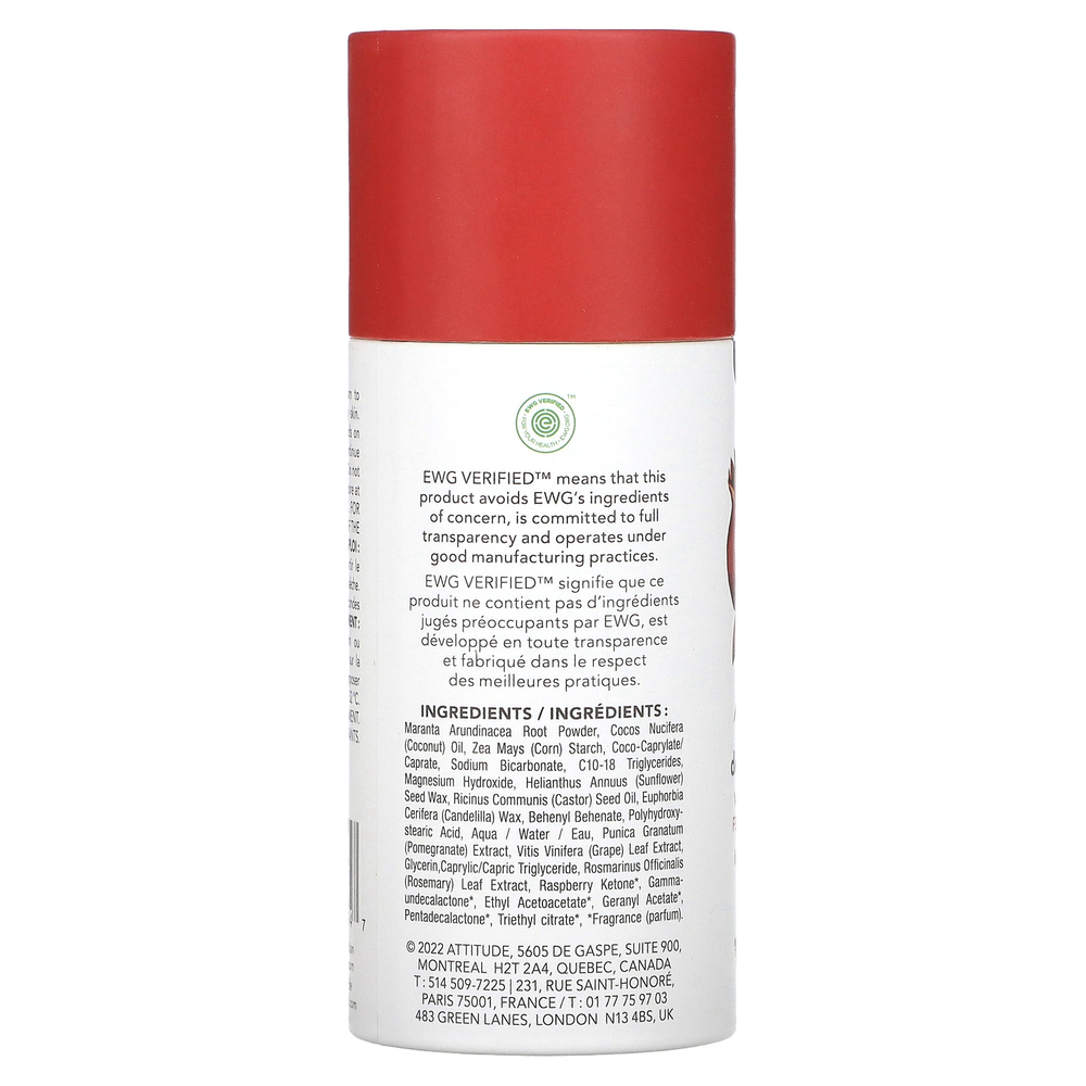 ATTITUDE, Super Leaves, дезодорант, листья винограда и гранат, 85 г (3 унции)