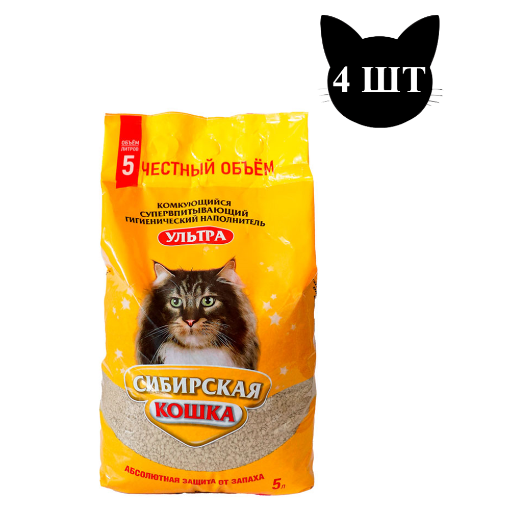 Наполнитель для кошачьего туалета, Сибирская Кошка "Ультра" Наполнитель для кошачьего туалета, Сибирская Кошка "Ультра"