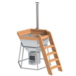 Банный чан на подставке (печь с водяной рубашкой) для 8-10 человек AISI 430 2мм