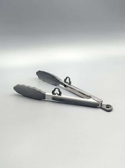 Щипцы силиконовые 23 см. Kamille КМ 7511 с ручками из нержавеющей стали