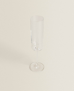 ZARA HOME ПРЯМОЙ ХРУСТАЛЬНЫЙ БОКАЛ-ФЛЕЙТА ДЛЯ ИГРИСТОГО ВИНА