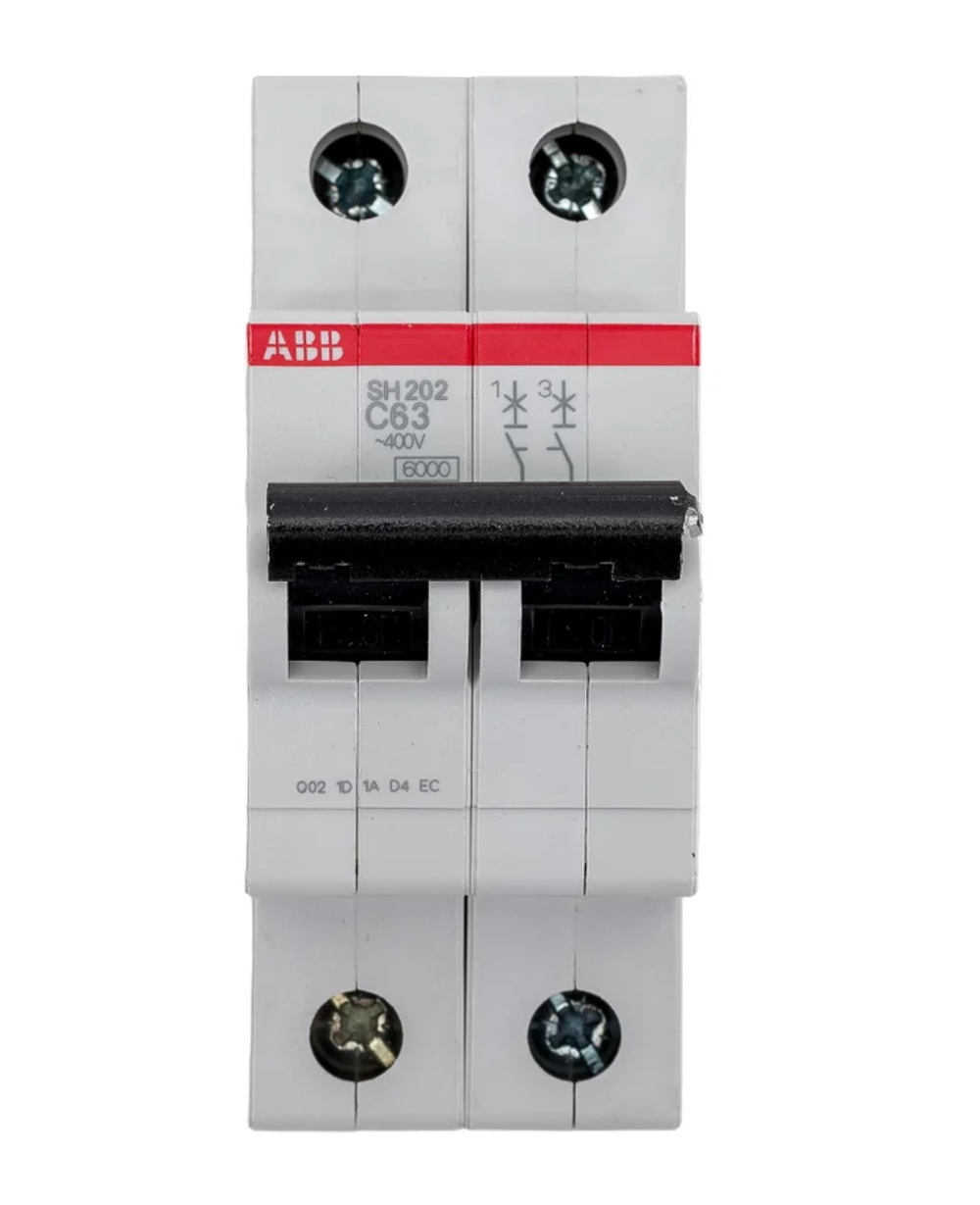 Автоматический выключатель ABB 2-полюсной sh202 c63 2CDS212001R0634