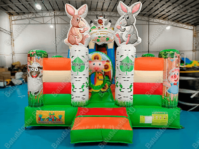 Коммерческий батут "Фермерские зверята"