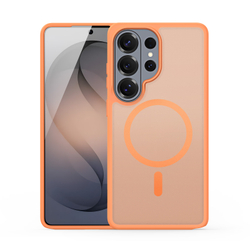 Чехол оранжевого цвета с MagSafe для Samsung Galaxy S26 Ultra, серия Yind Series от Dux Ducis