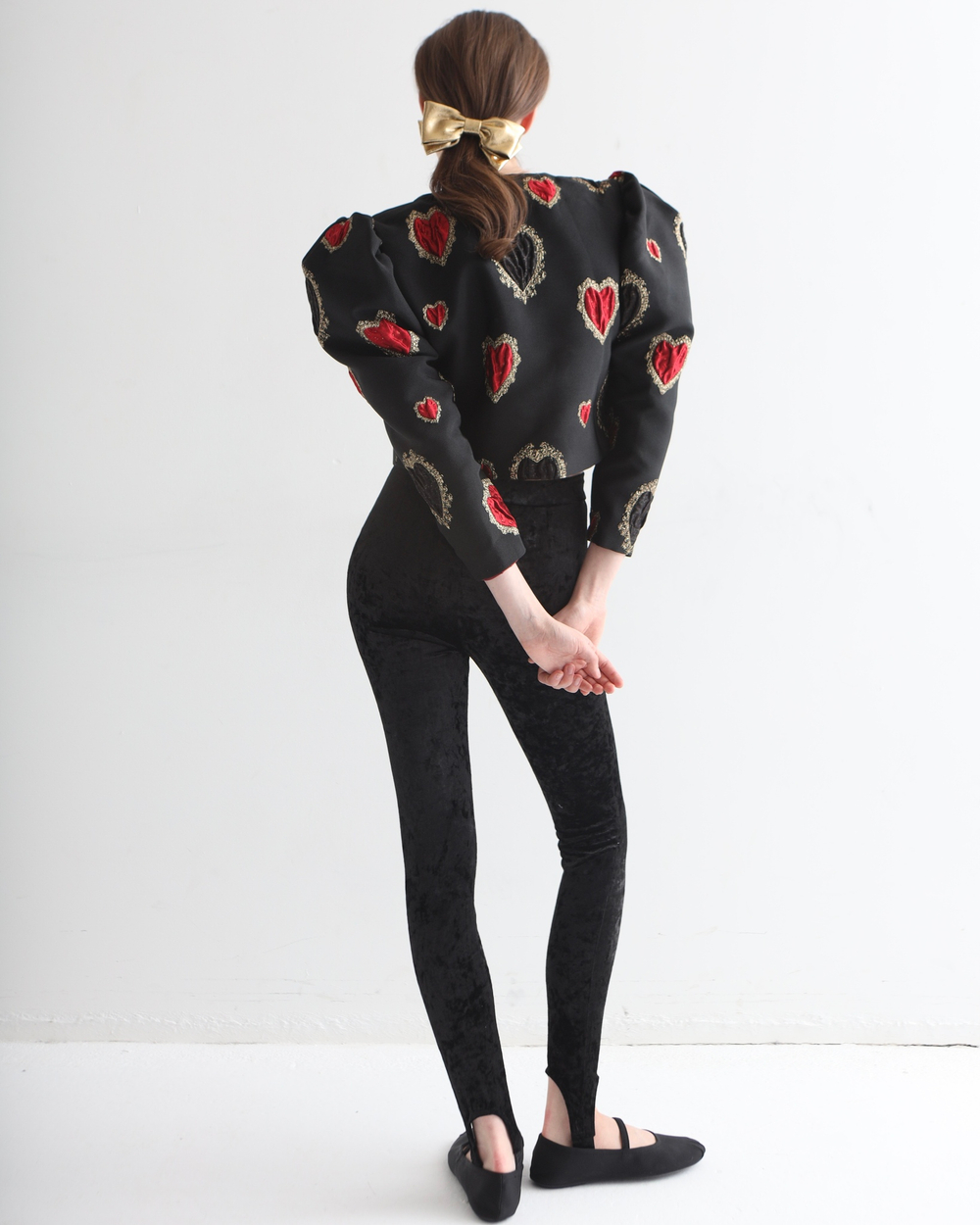 Бант из золотого жаккарда