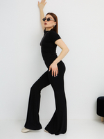 Брюки-клеш Вискоза, черные