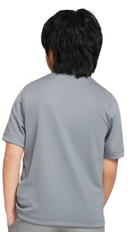 Детская теннисная футболка Nike Boys Dri-Fit Multi+ Training Top - smoke grey/white
