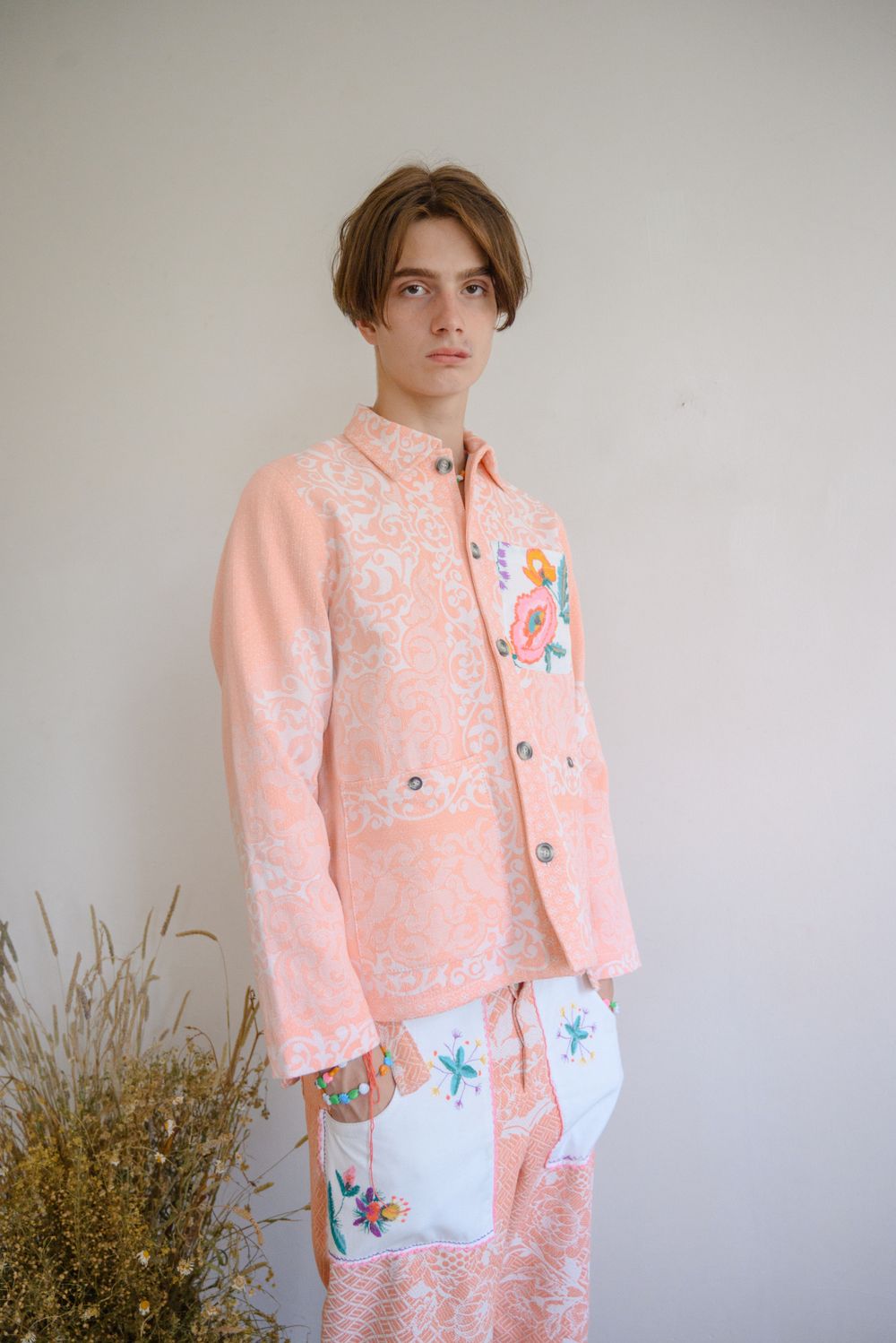 Куртка Soeurs с тремя карманами розовая