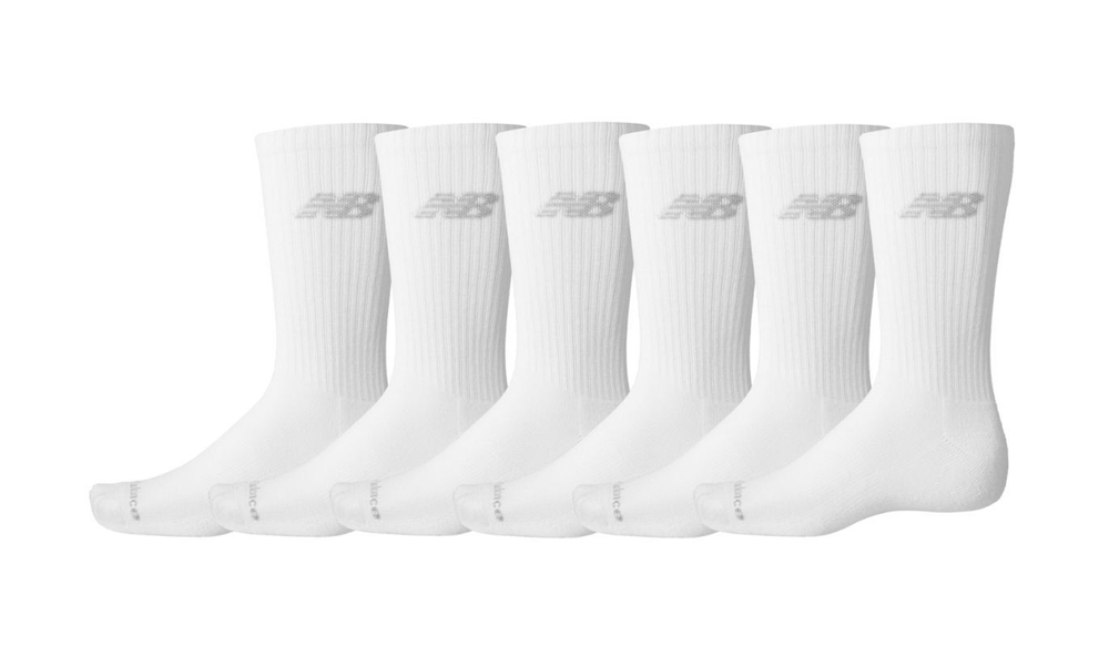 Теннисные носки New Balance Performance Basic Crew 6P - white