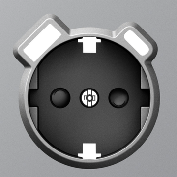 Накладка для розетки Schuko с зарядным устройством USB A+C,  со шторками 16A 250В,  матовый серый,  серия A07
