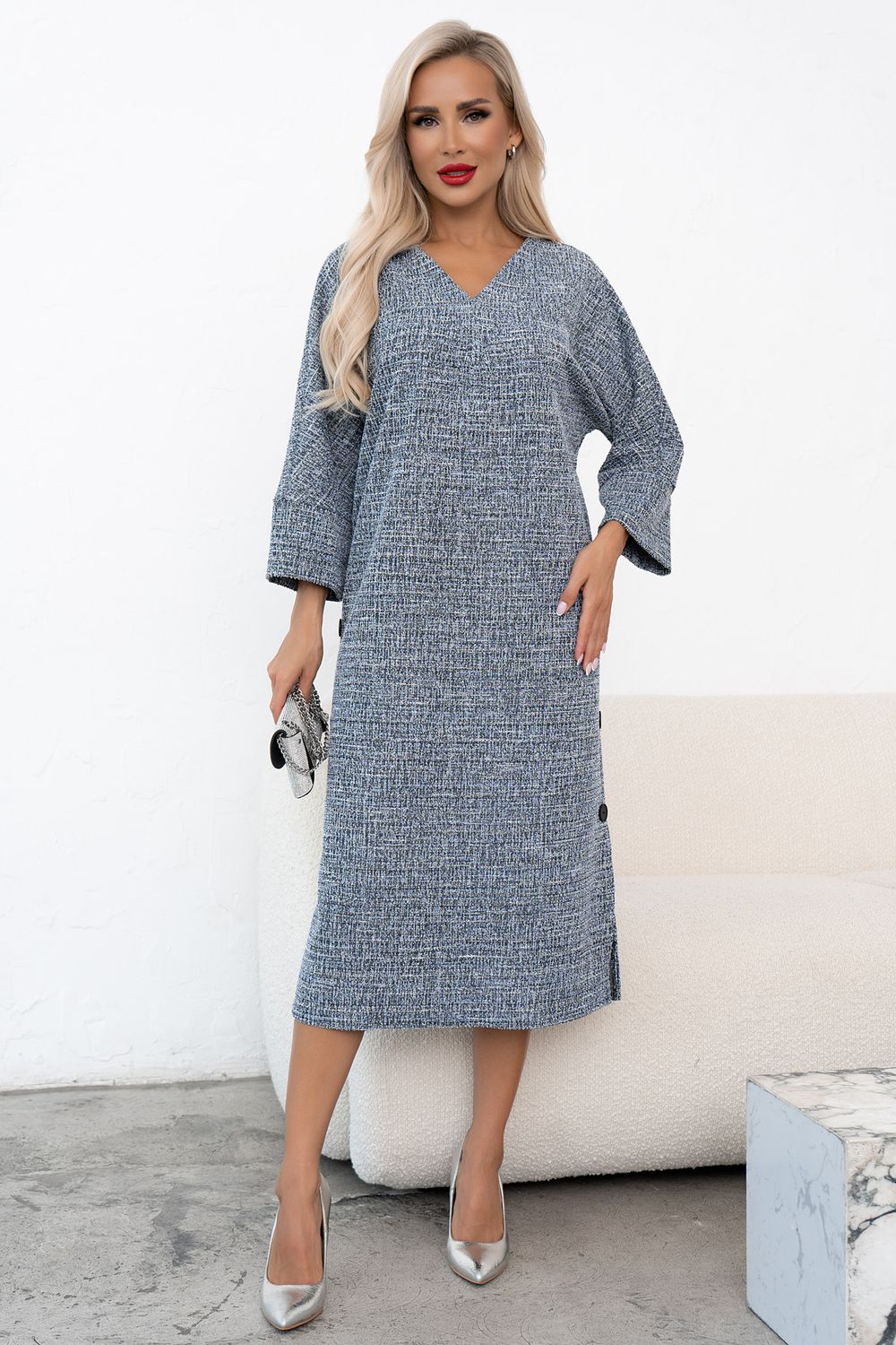 Платье Шарм (серый)-52р-р Р11-1193/4 Nikol