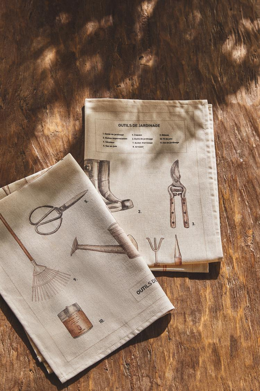 ZARA HOME НАБОР КУХОННЫХ ПОЛОТЕНЕЦ В САДОВОЙ ТЕМАТИКЕ (НАБОР ИЗ 2 ПРЕДМЕТОВ),  ЭКРЮ