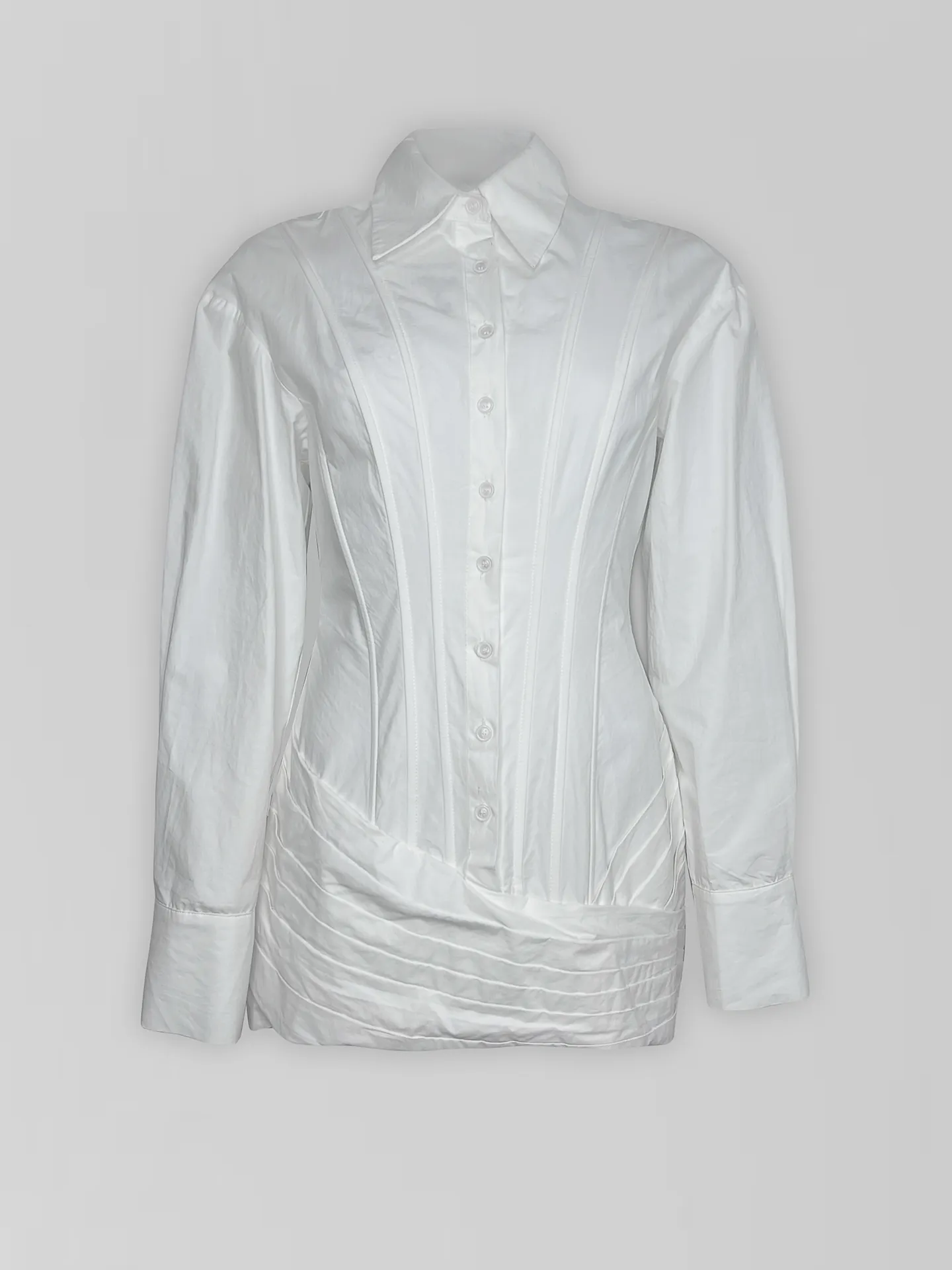 Платье-рубашка 713 короткое корсетное