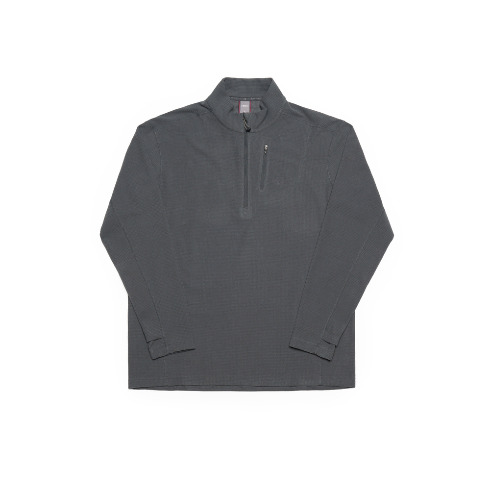 Лонгслив Nothomme Blue Checked Fleece Half Zip Sweater "Dark Grey"