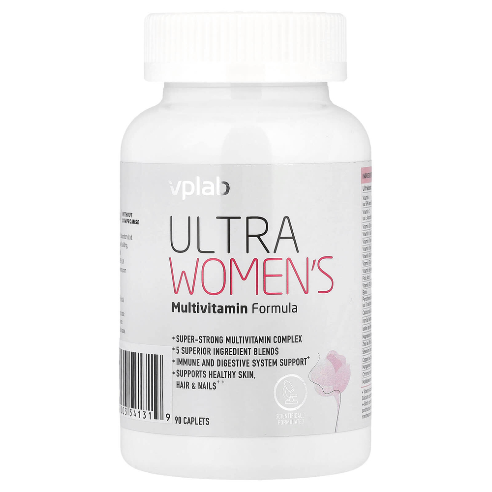 Vplab, Ultra Women’s, мультивитамины для женщин, 90 капсул