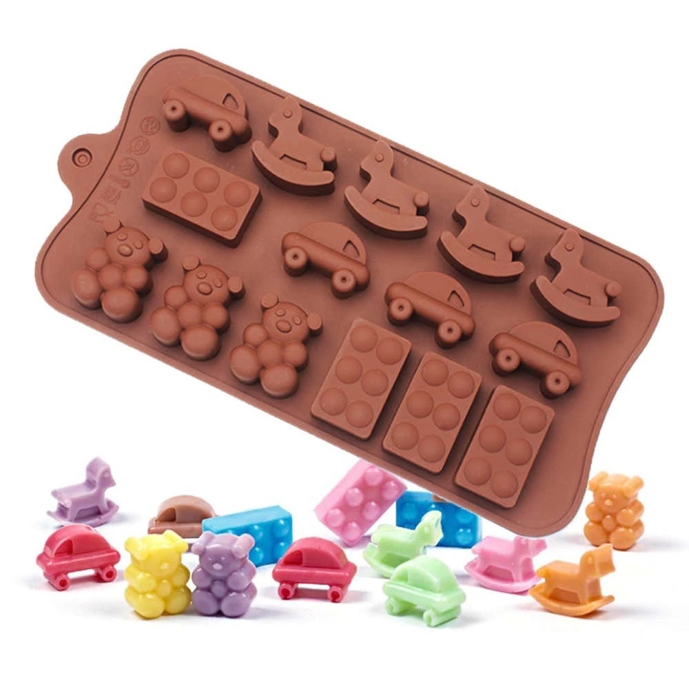 Форма для шоколада 21×11 см "Детские игрушки", 15 ячеек