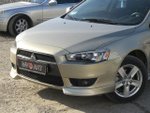 Накладки (клыки) переднего бампера Mitsubishi Lancer X 2007-2010