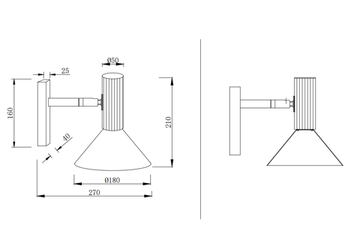 Светильник настенный 1*GU10 2182/05/01W бронза Martinini Stilfort