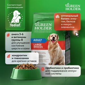 Сухой корм Green Holder для собак крупных пород
