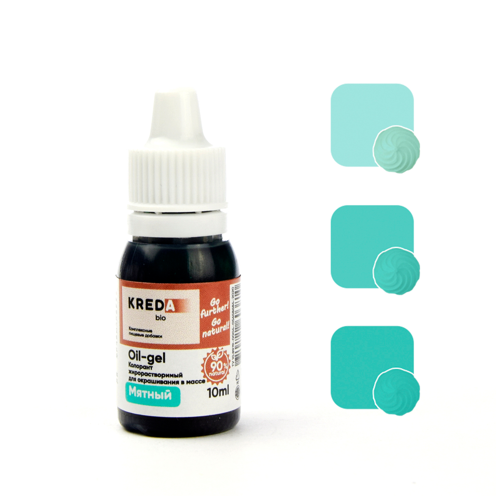 Краситель гелевый жирорастворимый Мятный 10 г Kreda-Bio