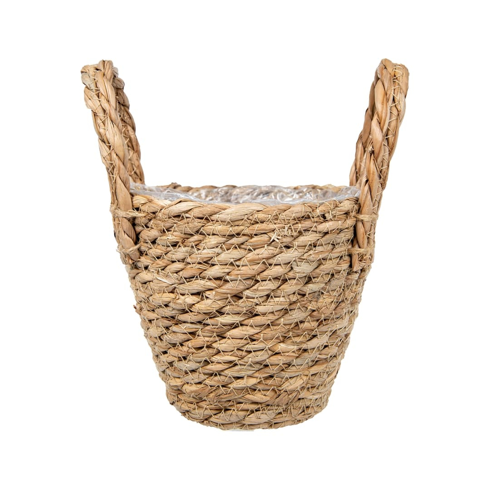 Кашпо плетеное "Сафари" с ручками, Д165 Ш165 В140, натуральный Lishan-07 XS
