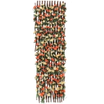 Забор декоративный «Разноцветный вьюнок» при ширине 2 м высота 0,95 м (h-1,2м в сложенном), Зеленый