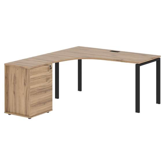 Стол эргономичный с тумбой EUCET 1518(L)  1560х1880х750 EDIS