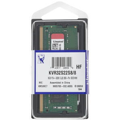 Модуль памяти NBook SO-DDR4 8Gb, 3200Mhz, Kingston (KVR32S22S8/8)