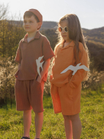 Шорты удлиненные Mjölk Toffee, из муслина