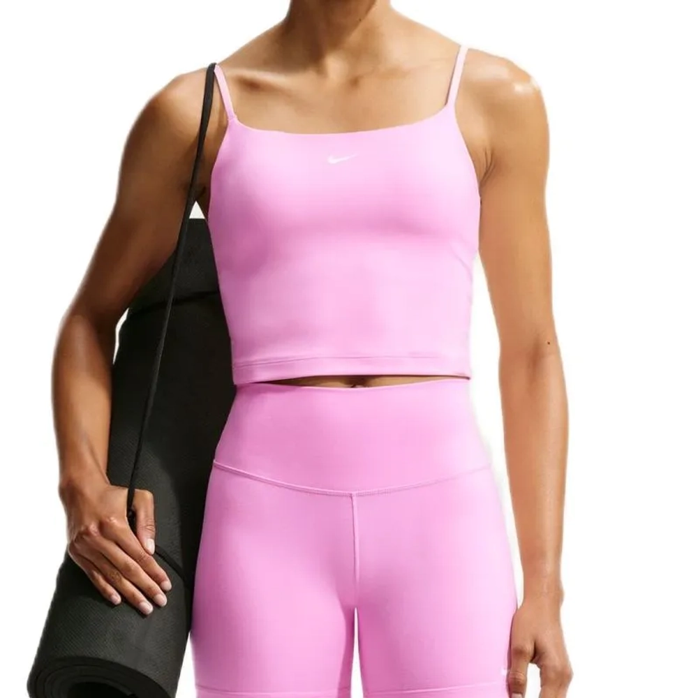 Топ теннисный Nike One Medium Support Padded Adjustable Sports - pink rise
