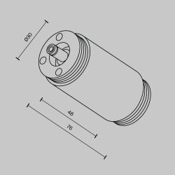 Прямой коннектор для системы без ввода питания Maytoni   CA013IC-B