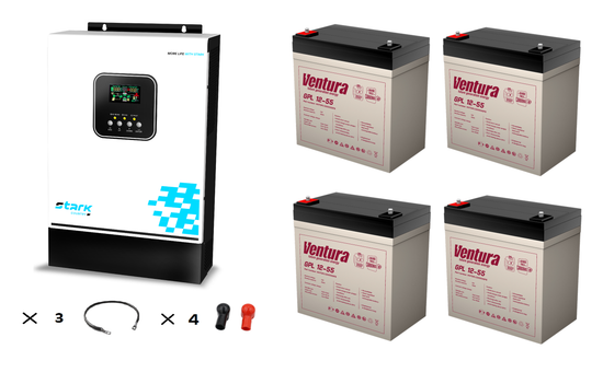 Комплект ИБП Stark Country 6200 INV MAX+ АКБ Ventura GPL 12-55 х 4 шт.