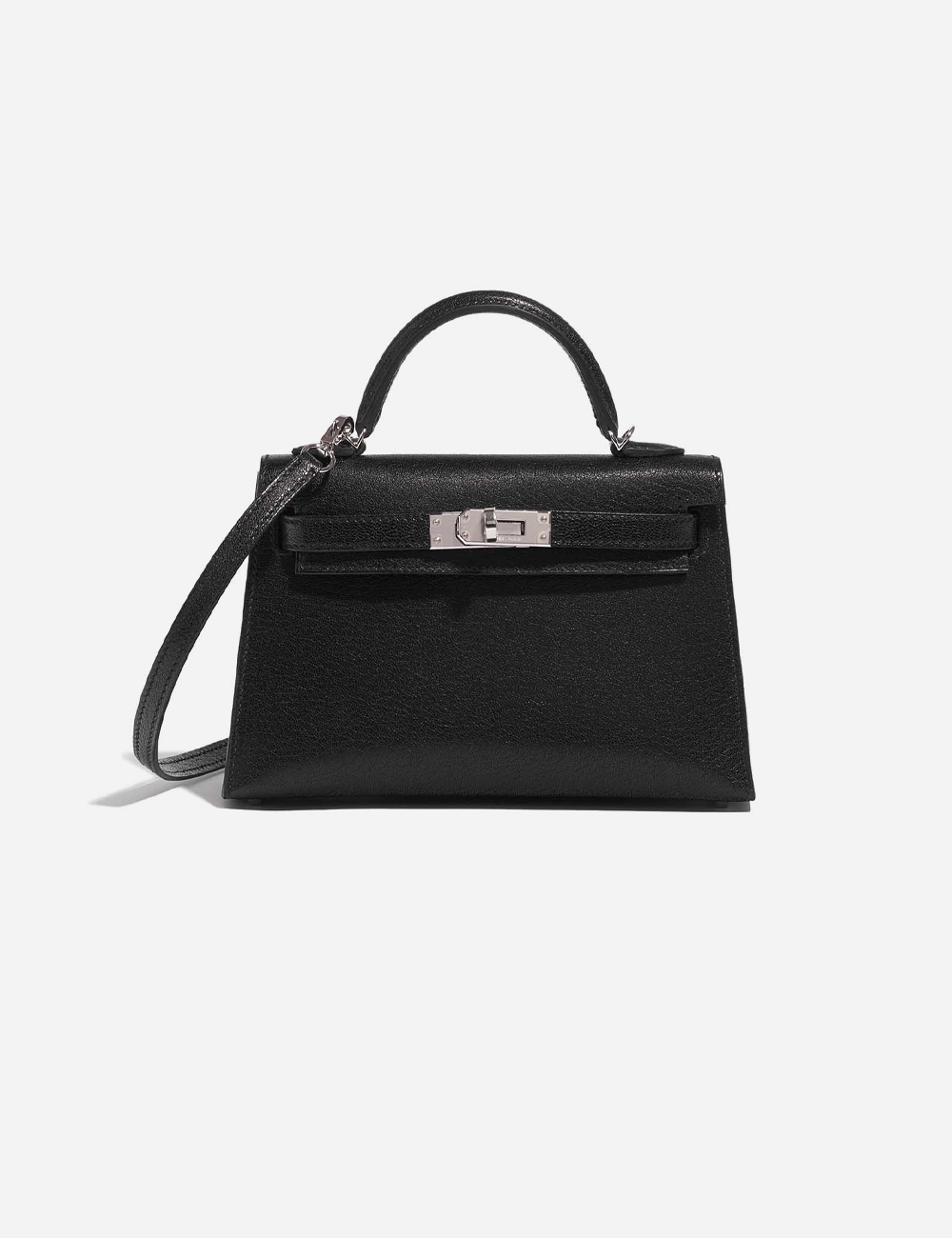 Сумка Hermes Chèvre Chamkila Mini Kelly 20 Palladium Hardware "Black"