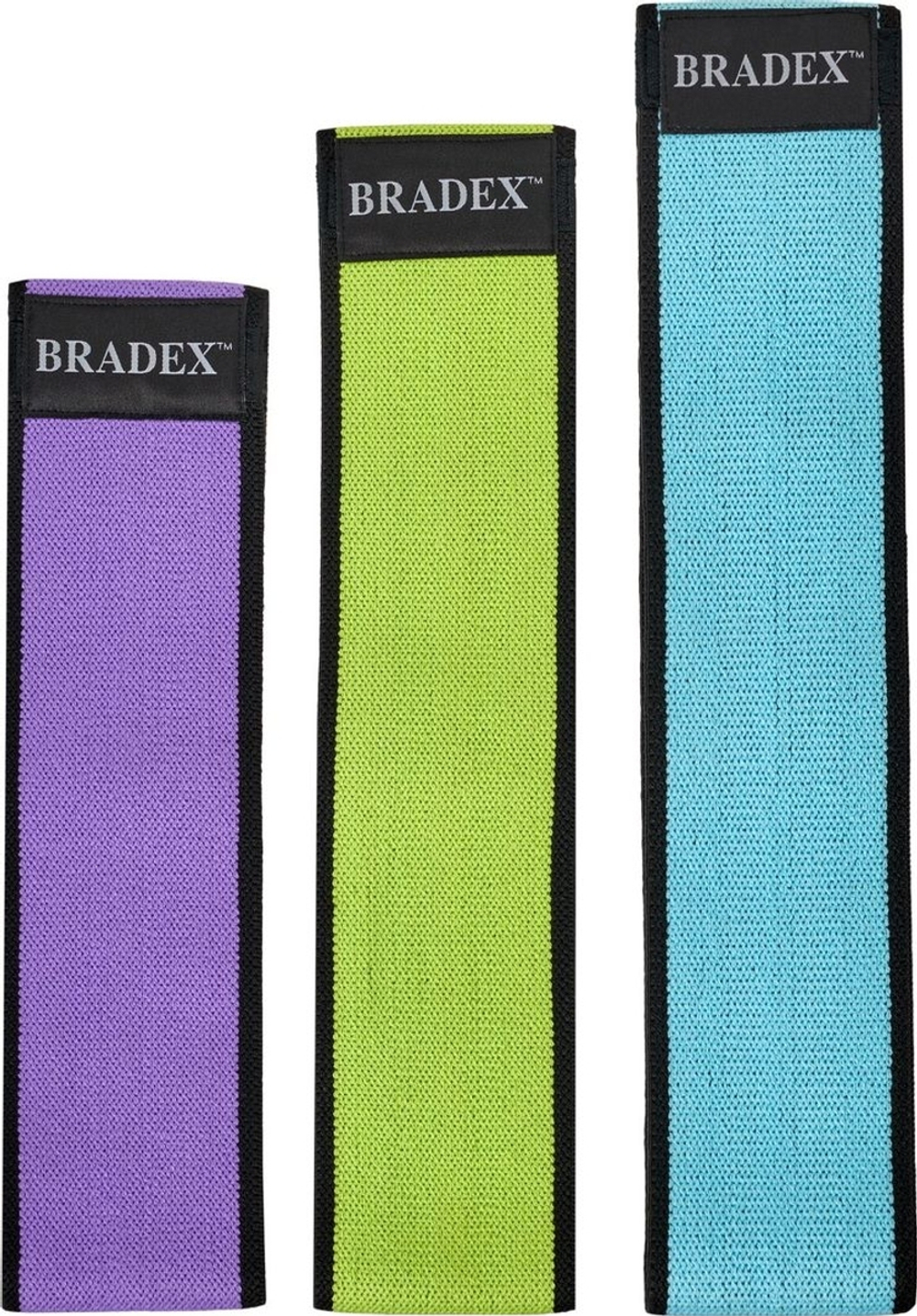 Набор текстильных фитнес резинок Bradex SF 0748, размер S