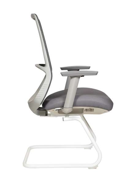 Кресло офисное Норден / Некст CF грэй / Next CF grey / серая сетка/серая ткань