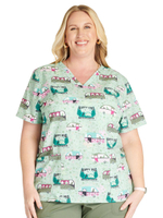 Топ медицинский женский Cherokee Tooniforms TF738, зеленый, XL