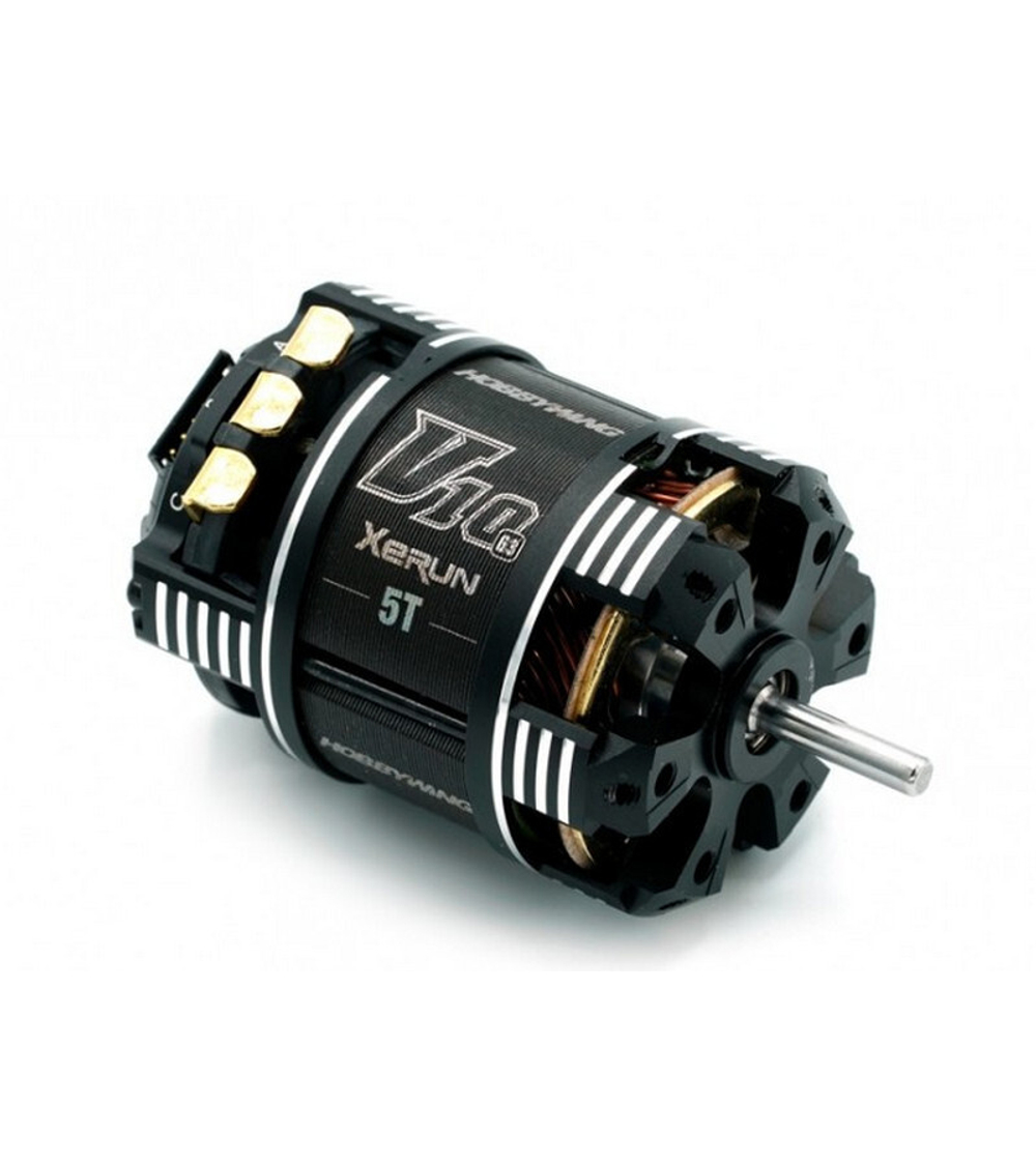 Бесколлекторный мотор Hobbywing XERUN-V10-5T-BLACK-G3 (6500KV, 3.17/13.3, 1/10)