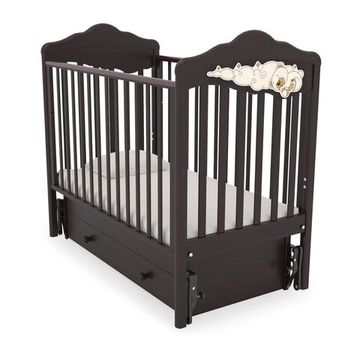 Детская кроватка с универсальным маятником Angela Bella Изабель Махагон