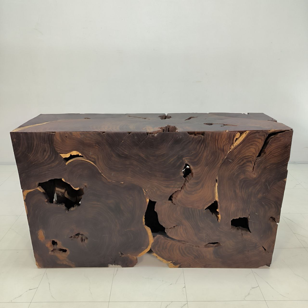 Консоль из корня тикового дерева 50094 Деви (138*40*80)