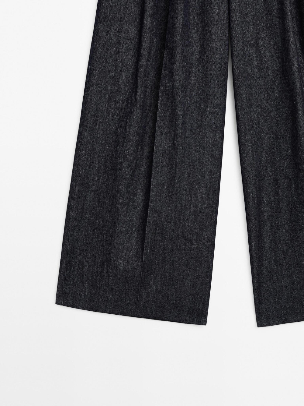 Massimo Dutti Джинсы с высокой посадкой и широкими штанинами, темно-серый