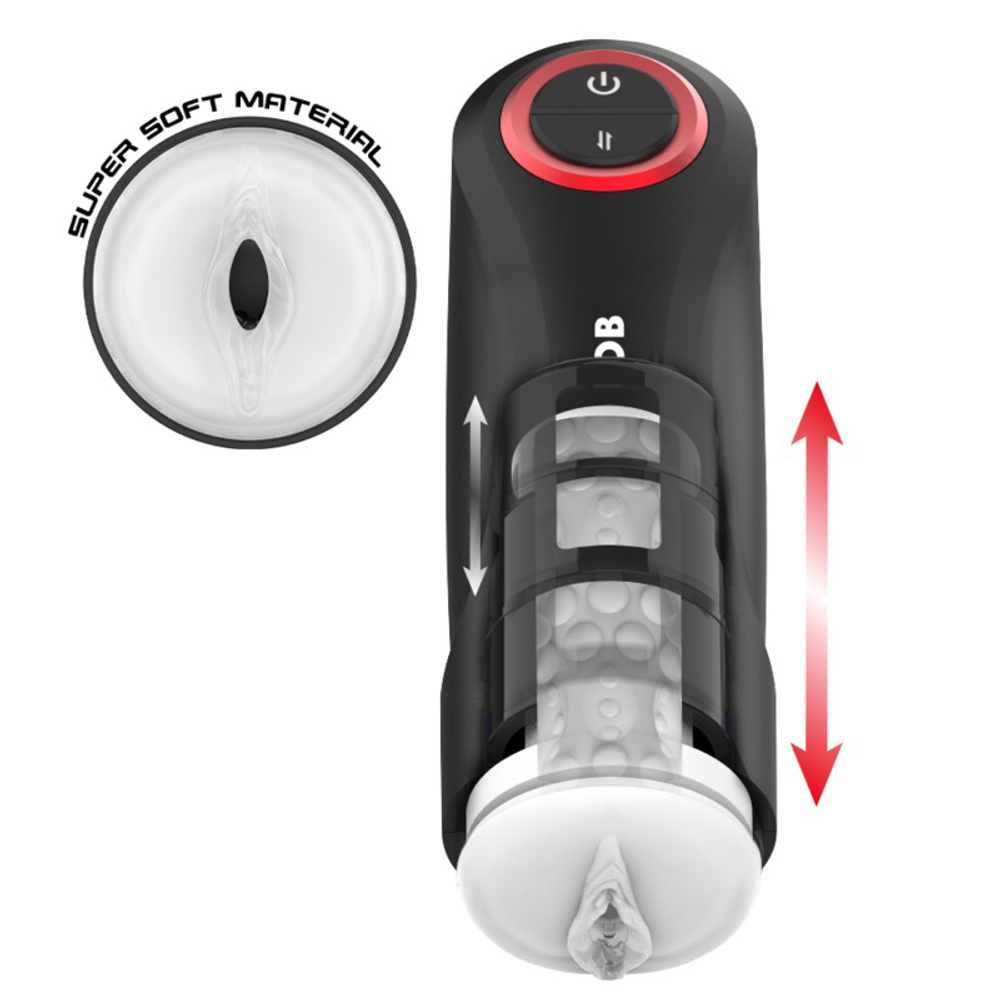 Автоматический мастурбатор-вагина 28,5см с поступательными движениями и звуковым сопровождением JamyJob Gravity Thrusting Moaning Masturbator