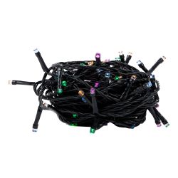 ULD-S1000-100-DGA MULTI-2 IP20 Гирлянда светодиодная. 10м. 100 светодиодов. Голубой. желтый. зеленый. розовый свет. Провод зеленый. ТМ Uniel