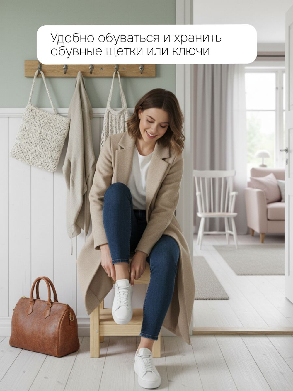 Прикроватная тумба, 33х33х44, Ральф, столик прикроватный, из дерева, с ящиком, табурет, Dipriz