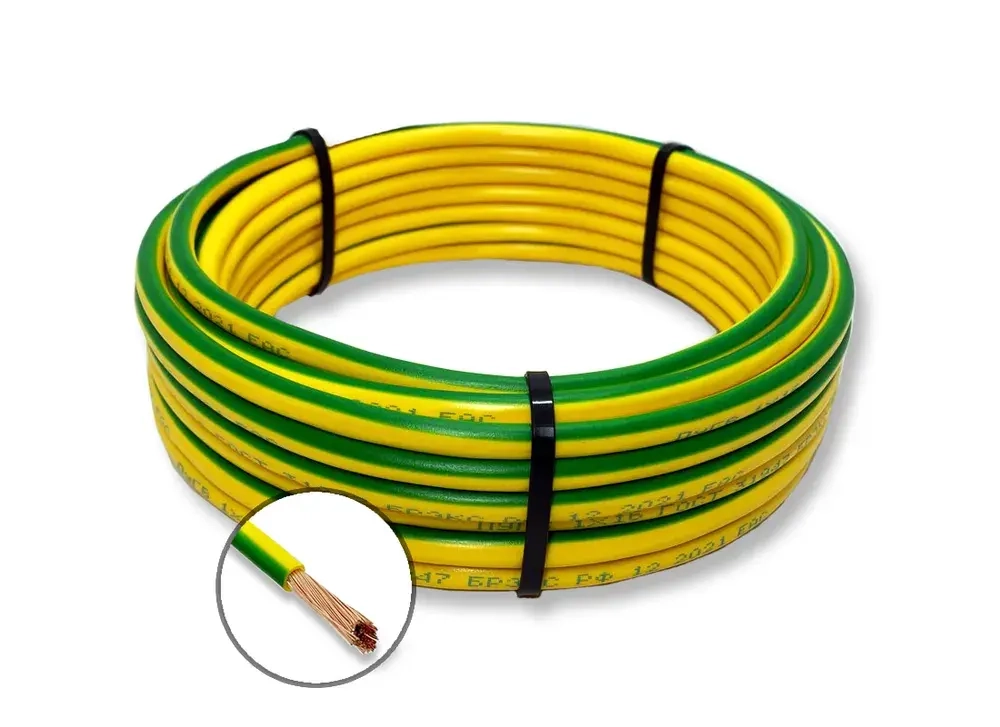 Провод ПуПнг(A)-HF 2,5 зелено-желтый
