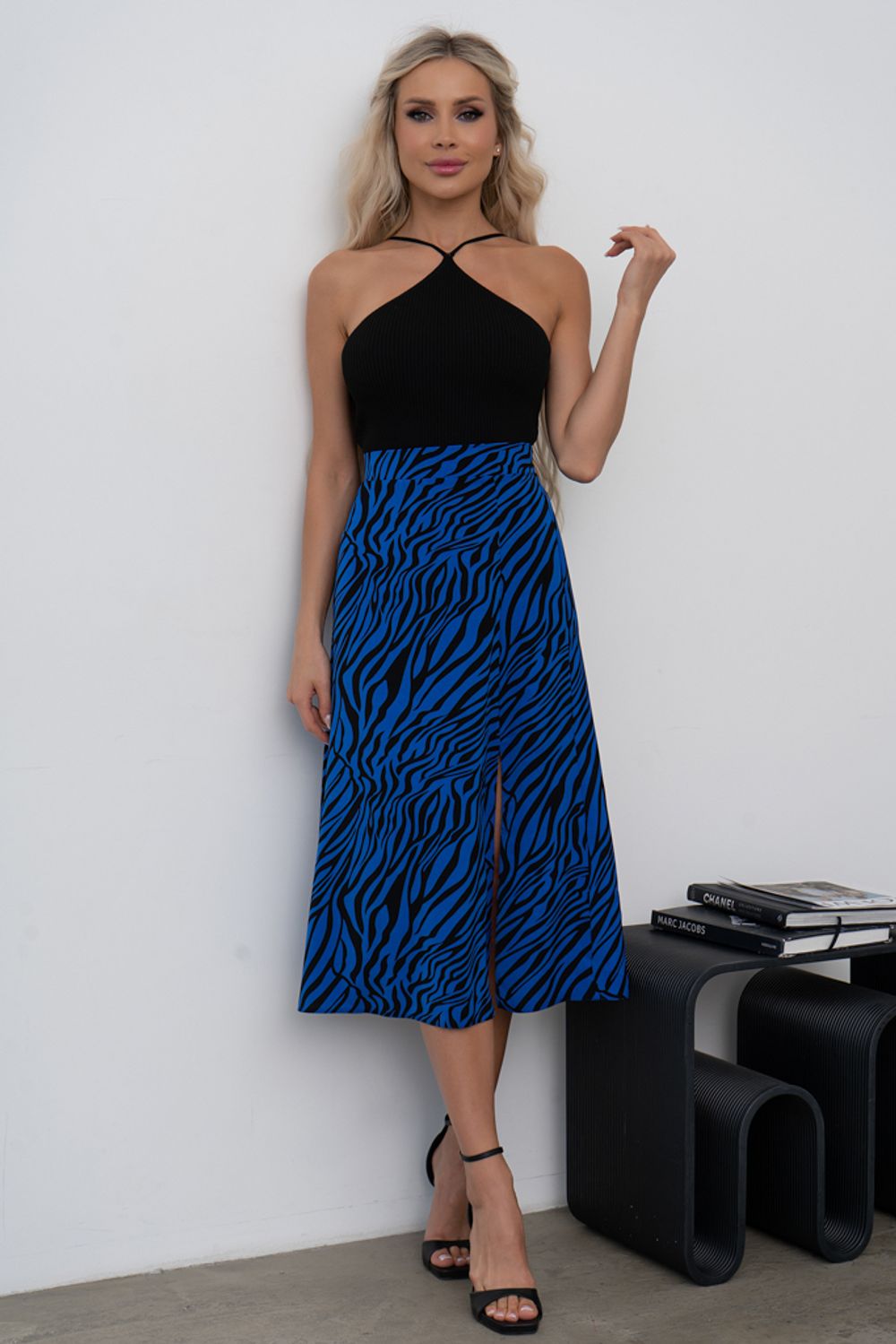 Юбка (черный/синий) Ю11-16/5 Nikol