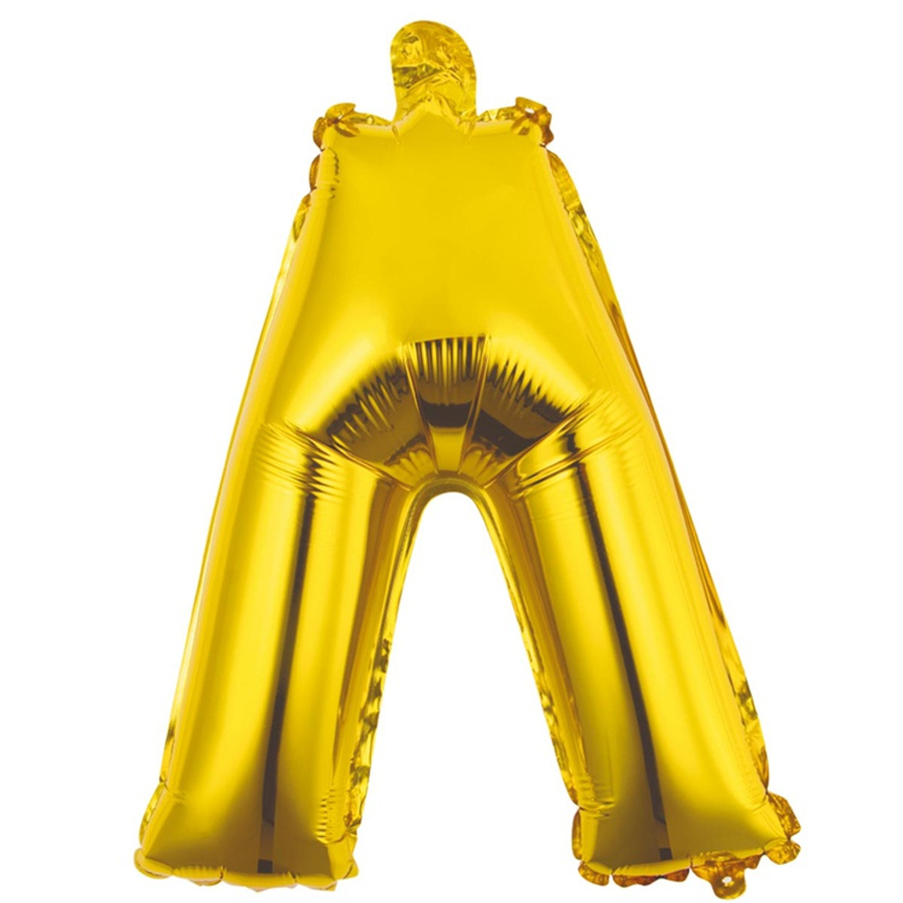 Шар фольгированный Буква Л 35 см (Золотой)